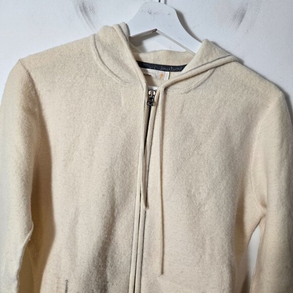 Smartwool Women's Size S Merino Wool Hooded Full-Zip Sweater Light Yellow Cream - Picture 2 of 12